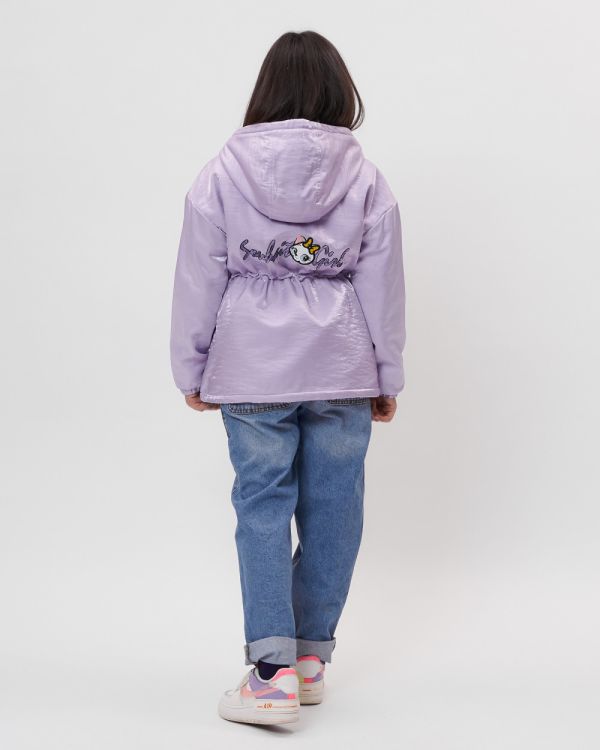 Purple demi-season jacket for girls 22001F